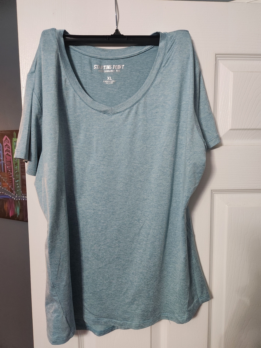 STARTER Women's Teal V-Neck Short Sleeve Tee